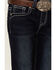 Image #2 - Shyanne Little Girls' Dark Wash Half-Circle Pocket Bootcut Jeans, , hi-res