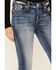 Image #4 - Miss Me Women's Dark Wash Mid Rise Stretch Bootcut Jeans, Dark Wash, hi-res