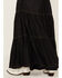 Image #4 - Revel Women's Tiered Denim Maxi Skirt, Black, hi-res