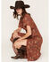 Image #2 - Shyanne Women's Renee Floral Print Short Sleeve Midi Dress, Bark, hi-res