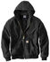 Carhartt Men's Quilted Flannel Lined Duck Active Work Jacket, Black, hi-res