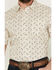 Image #4 - Gibson Men's Vintage Vibe Geo Print Short Sleeve Button-Down Western Shirt, Ivory, hi-res
