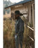 Image #1 - Wrangler Men's Slub Denim Long Sleeve Work Shirt, Antique Blue, hi-res