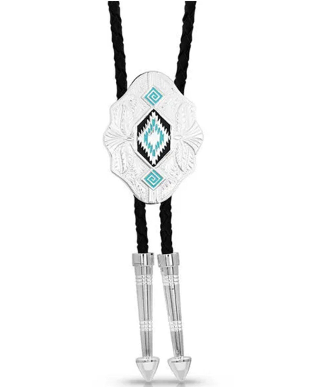 Image #1 - Montana Silversmiths Women's Southwest Skies Scalloped Bolo Tie, Turquoise, hi-res