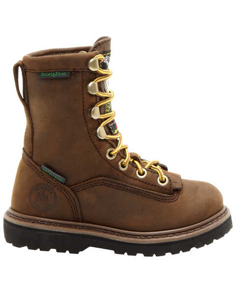 Image #2 - Georgia Boot Boys' Insulated Outdoor Waterproof Lace-Up Boots, Tan, hi-res