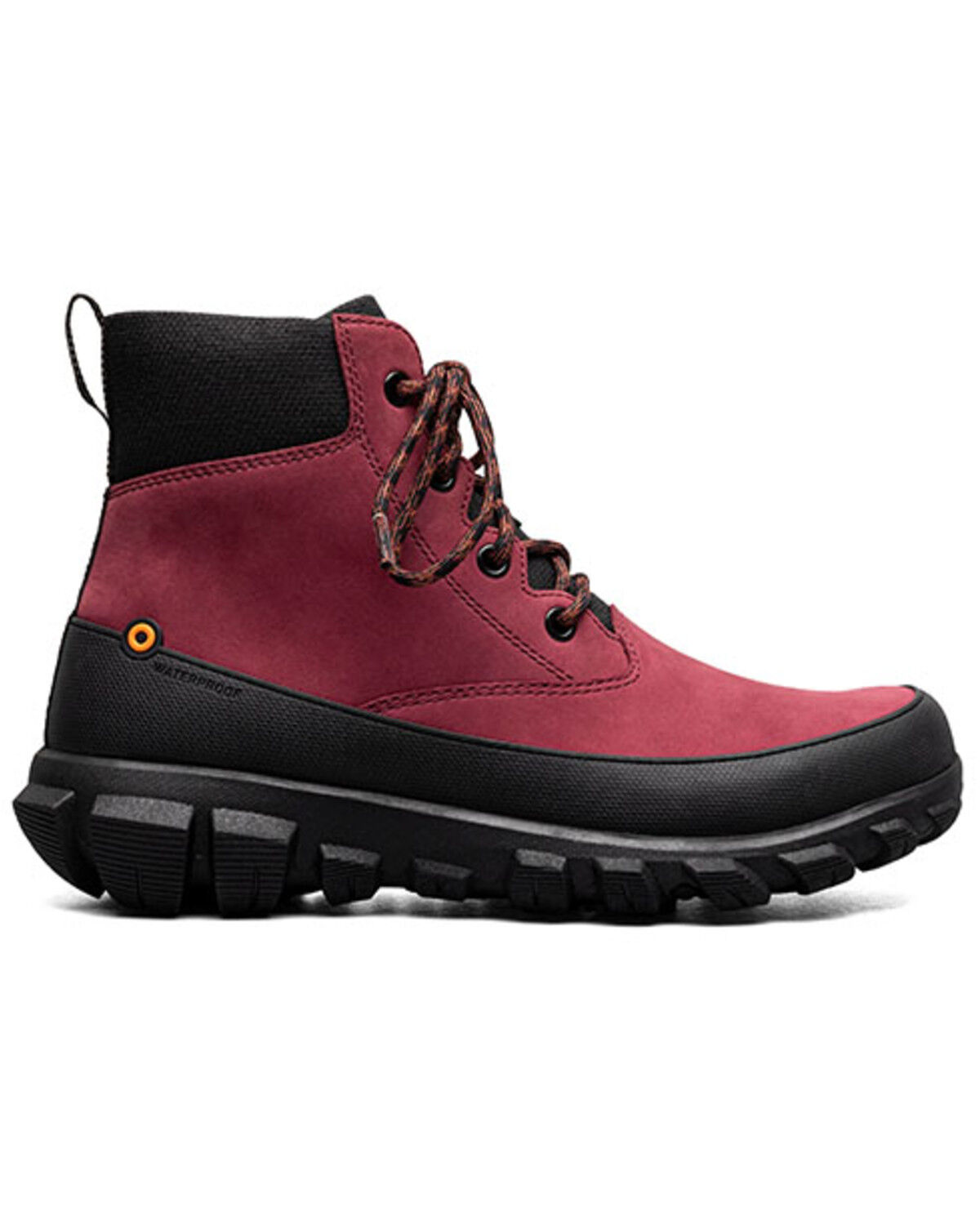 Image #2 - Bogs Women's Cedar Mid Lace Waterproof Boots - Round Toe, Red, hi-res