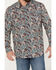 Image #3 - Moonshine Spirit Men's Gypsy Club Paisley Print Long Sleeve Western Snap Shirt, Navy, hi-res
