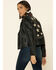 Mauritius Women's Christy Scatter Star Leather Jacket , Black, hi-res