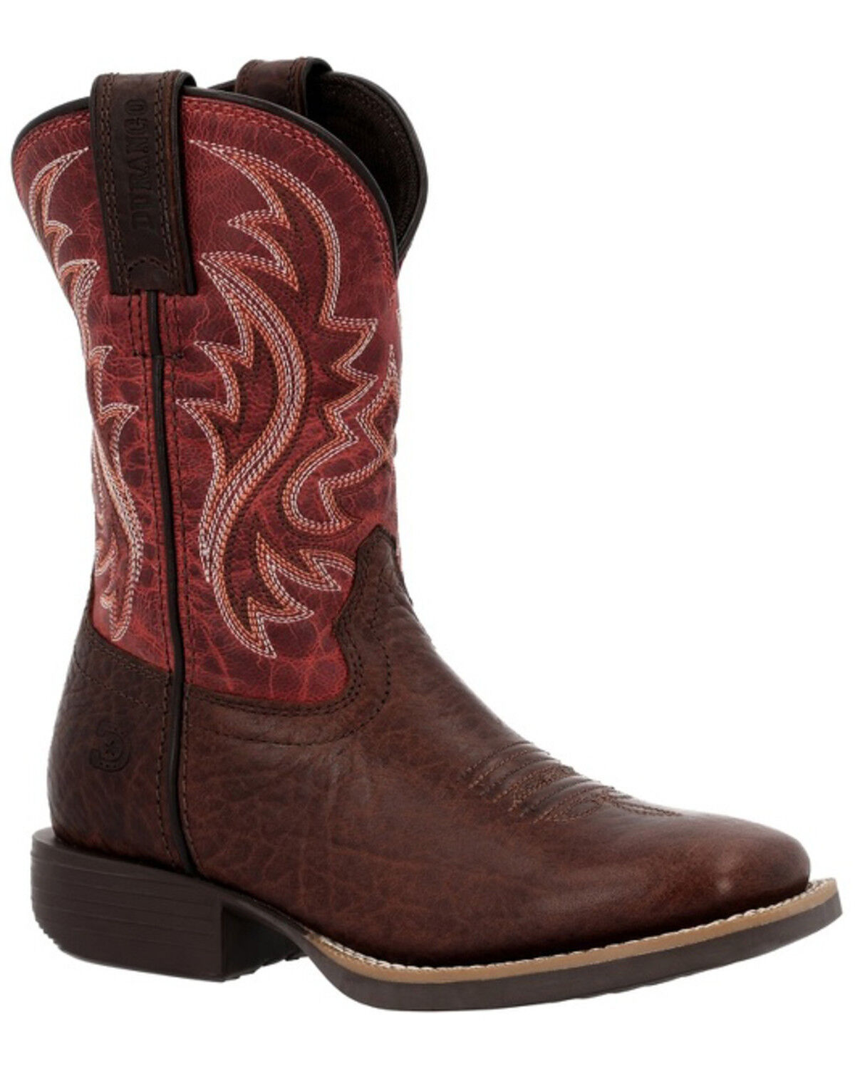 Image #1 - Durango Boys' Shyloh Western Boots - Broad Square Toe, Mahogany, hi-res