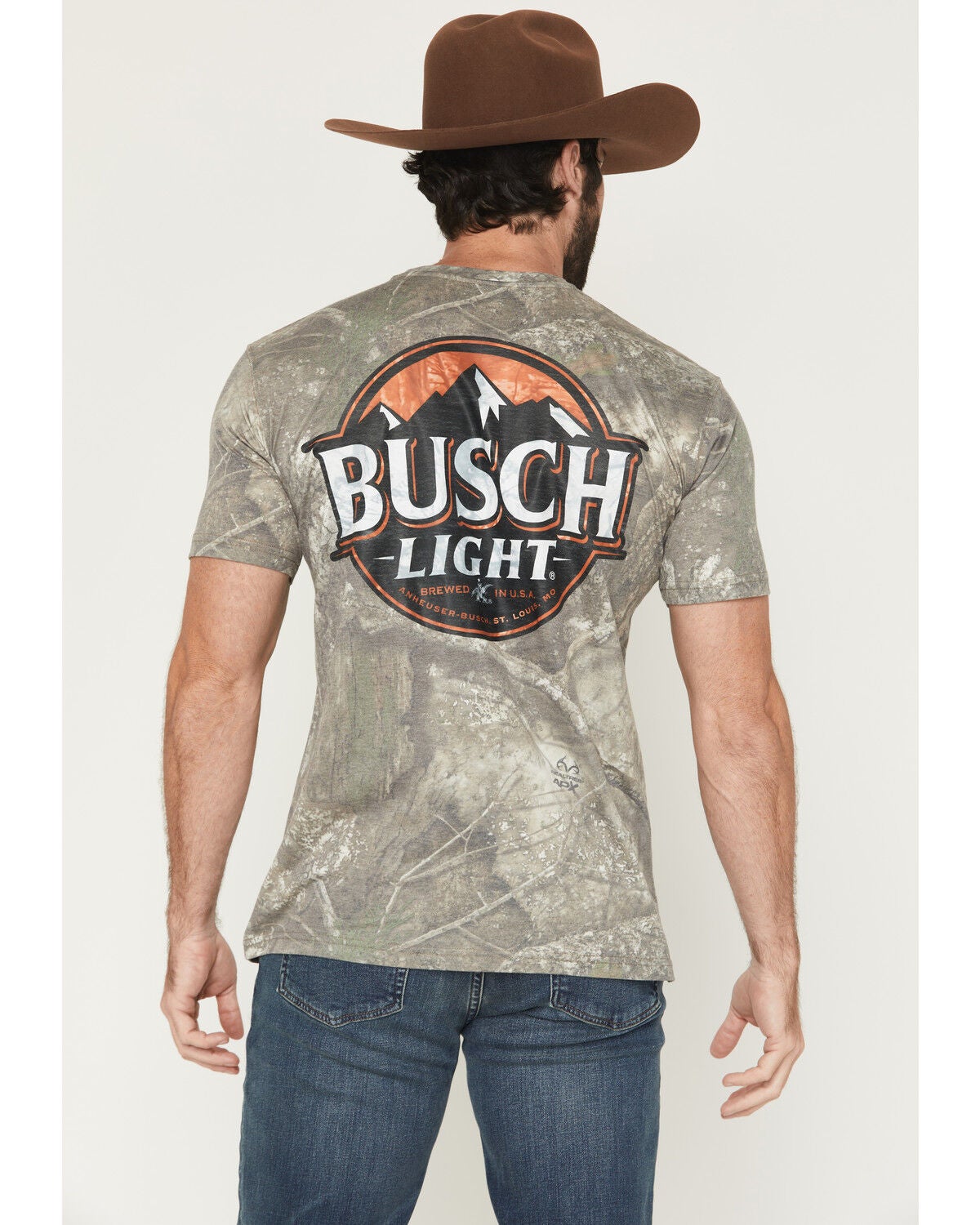 Buckwear Men's Busch Blaze Camo Print Short Sleeve Graphic T-Shirt, Camouflage, hi-res