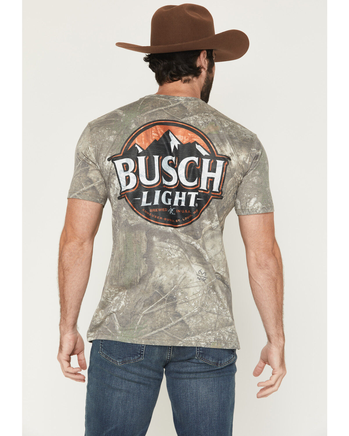 Image #1 - Buckwear Men's Busch Blaze Camo Print Short Sleeve Graphic T-Shirt, Camouflage, hi-res
