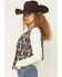Image #2 - Fornia Women's Tapestry Concho Cropped Vest, Black, hi-res