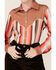 Ranch Dress'n Women's Serape Stripe Long Sleeve Button Down Western Shirt, Tan, hi-res