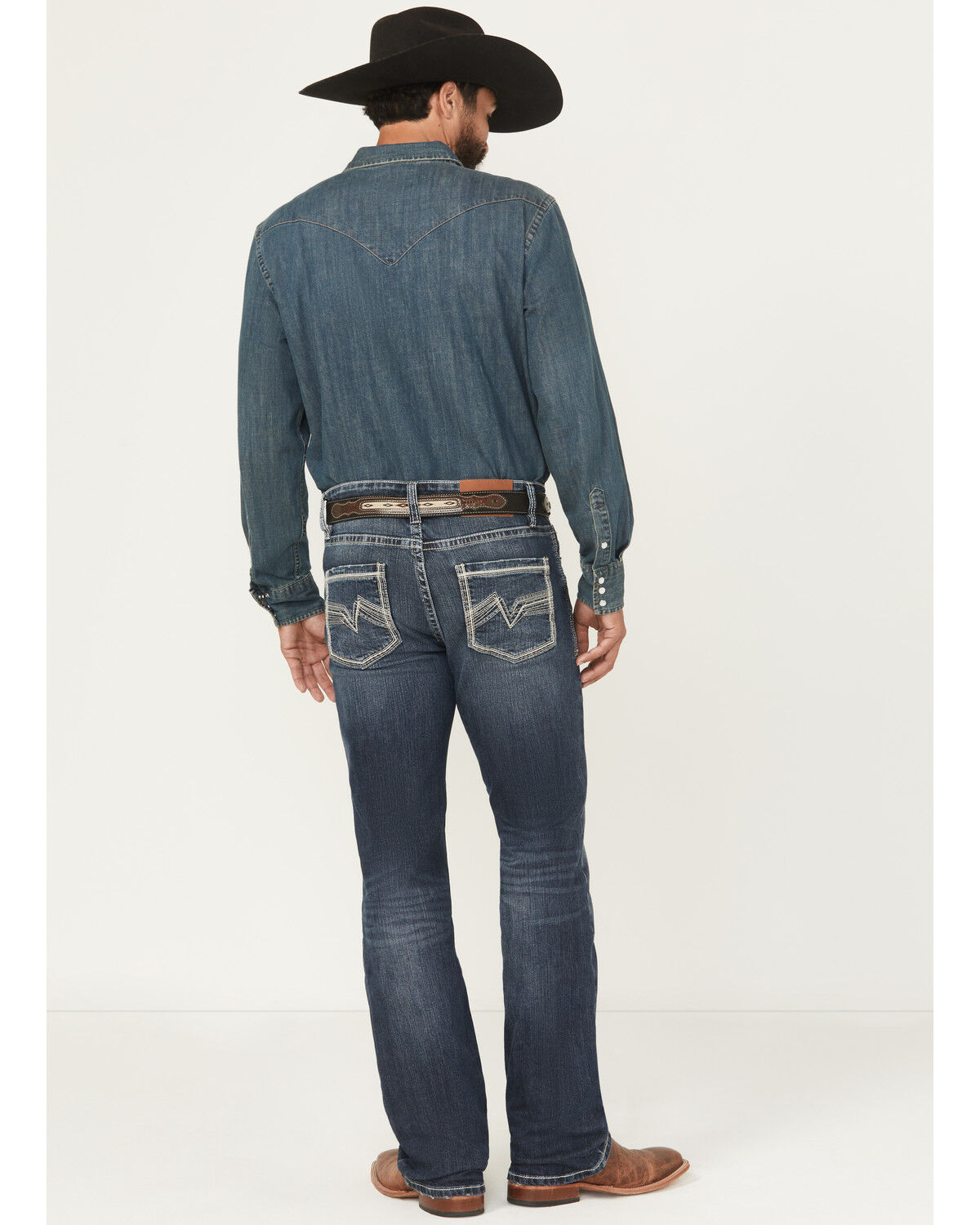 Image #3 - Cody James Men's Moonlight Wash Wyatt Slim Bootcut Stretch Denim Jeans, Dark Wash, hi-res