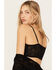 Shyanne Women's Floral Lace Bralette, Black, hi-res