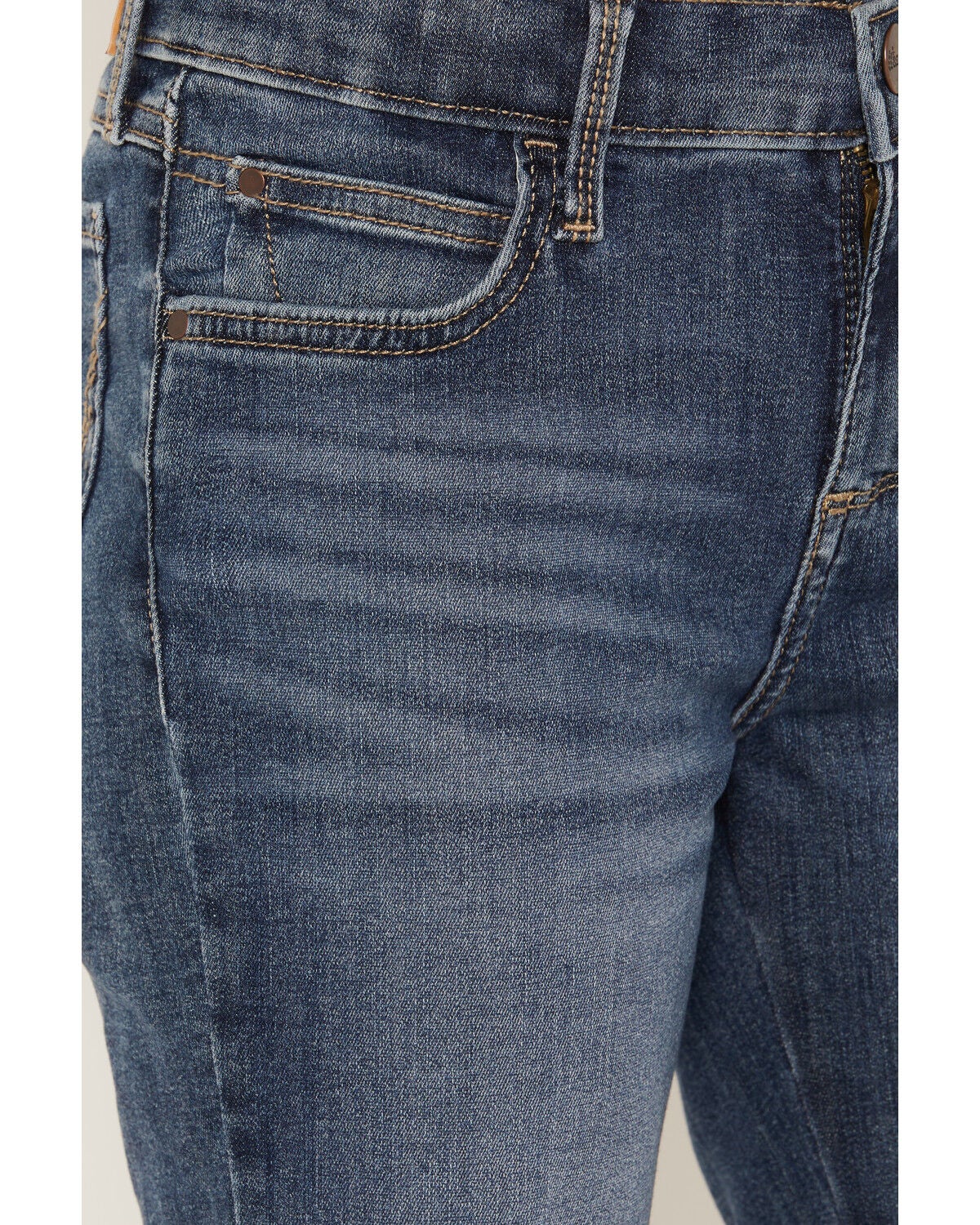 Image #2 - Wrangler Girls' Bespoke Flare Stretch Denim Jeans, Medium Wash, hi-res