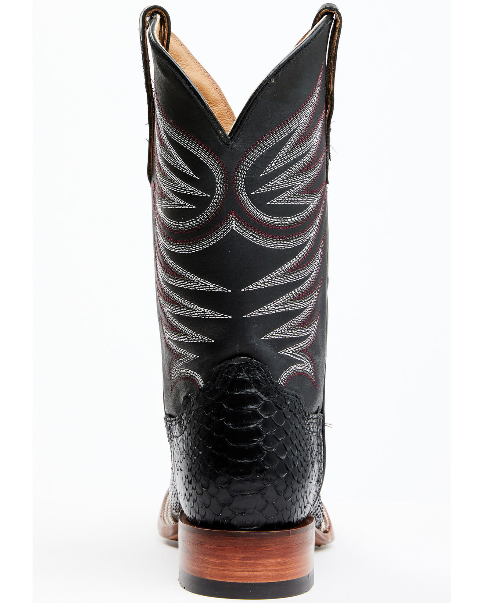 Image #5 - Cody James Men's Matte Python Exotic Western Boots - Broad Square Toe, Black, hi-res