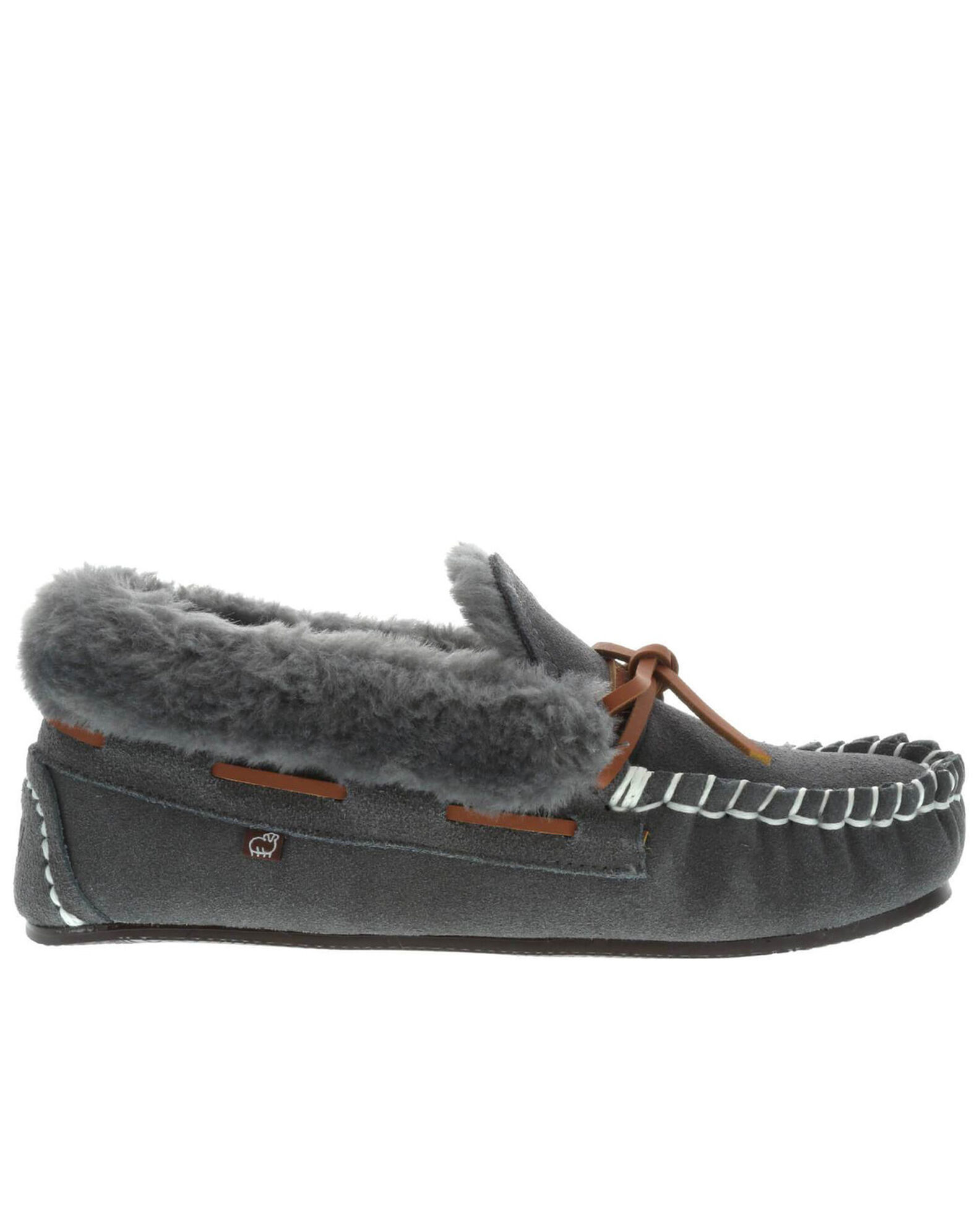 Image #1 - Lamo Footwear Women's Mila Charcoal Slippers - Moc Toe, , hi-res