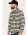 Brixton Men's Bowery Long Sleeve Button Down Flannel Shirt, Charcoal, hi-res