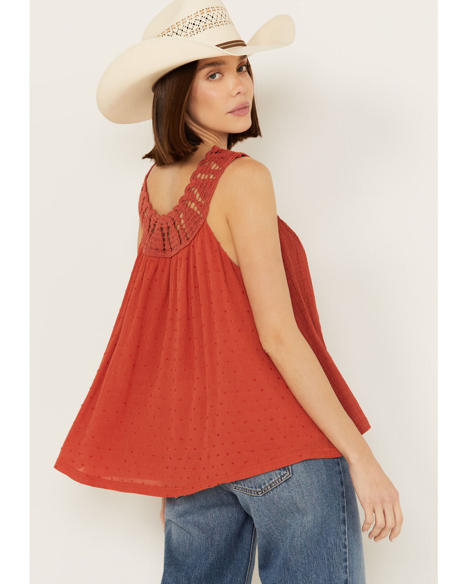 Sleeveless peasant top cheap