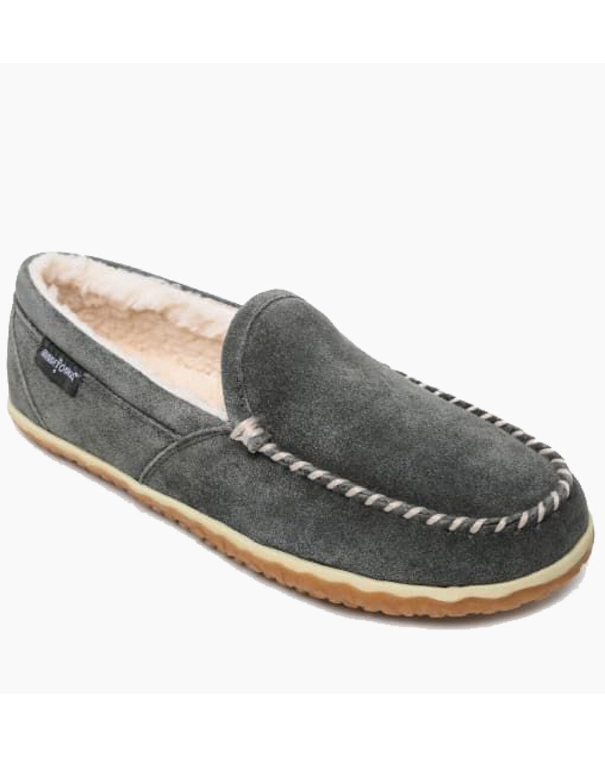 Minnetonka Men's Gray Tilden Slippers, Grey, hi-res