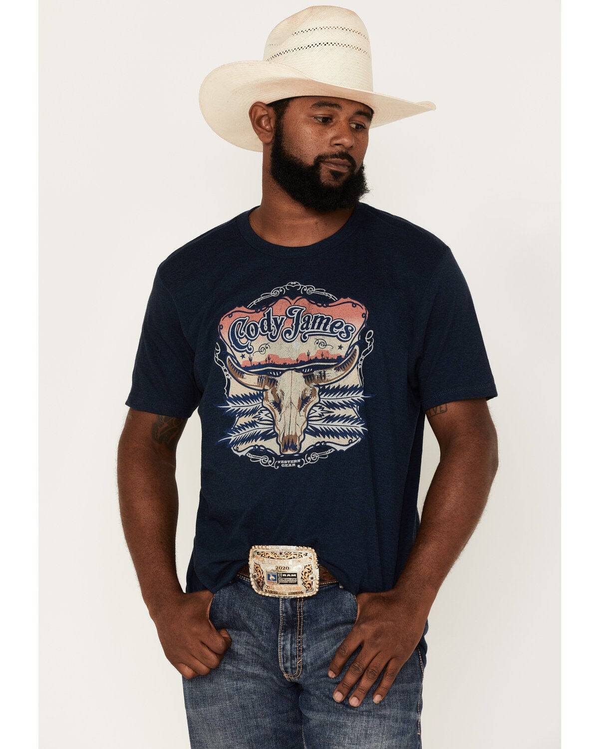 Image #1 - Cody James Men's Longhorn Graphic Short Sleeve T-Shirt, , hi-res