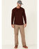 Image #2 - Hawx Men's Dark Red Thermal Waffle Graphic Crew Long Sleeve Work Shirt, , hi-res