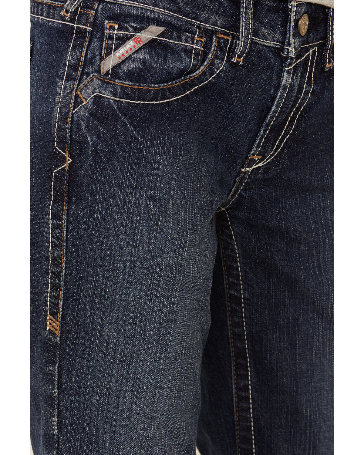 Image #4 - Ariat Women's Boot Barn Exclusive Durastretch FR Whipstitch Bootcut Jeans, , hi-res