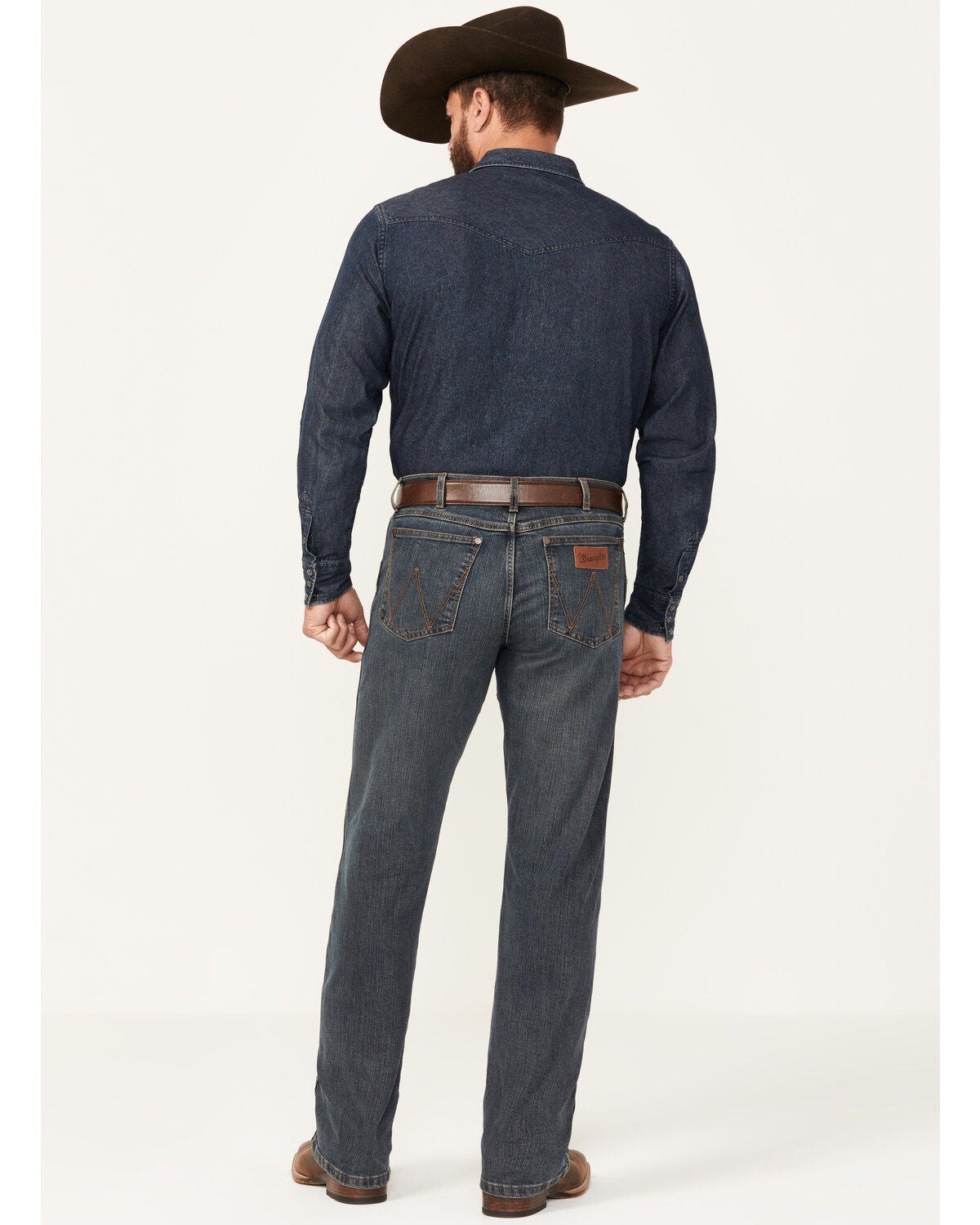 Image #3 - Wrangler Retro Men's Falls City Dark Relaxed Bootcut Jeans, Blue, hi-res