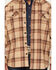 Image #3 - Cody James Men's Hombre Plaid Print Sherpa Lined Shirt Jacket, Tan, hi-res