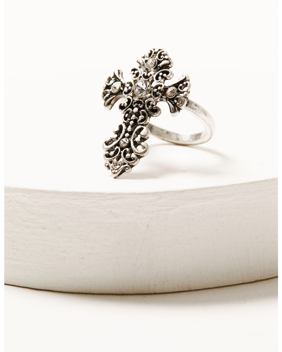 Image #2 - Shyanne Women's Turquoise Cross 5pc Ring Set, Silver, hi-res