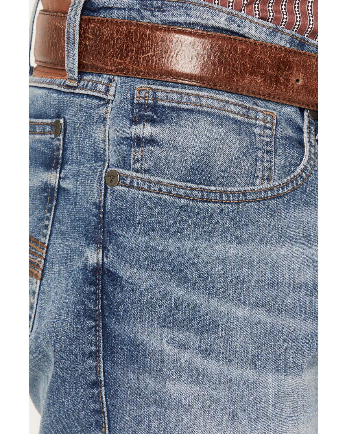 Image #2 - Wrangler 20X Men's Topsail Medium Wash Slim Vintage Bootcut Stretch Denim Jeans, Medium Wash, hi-res