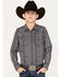 Cody James Boys' Paisley Stripe Print Long Sleeve Snap Western Shirt, Purple, hi-res
