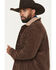 Image #2 - Cody James Men's Ozark Corduroy Sherpa Lined Heavyweight Trucker Jacket, Dark Brown, hi-res