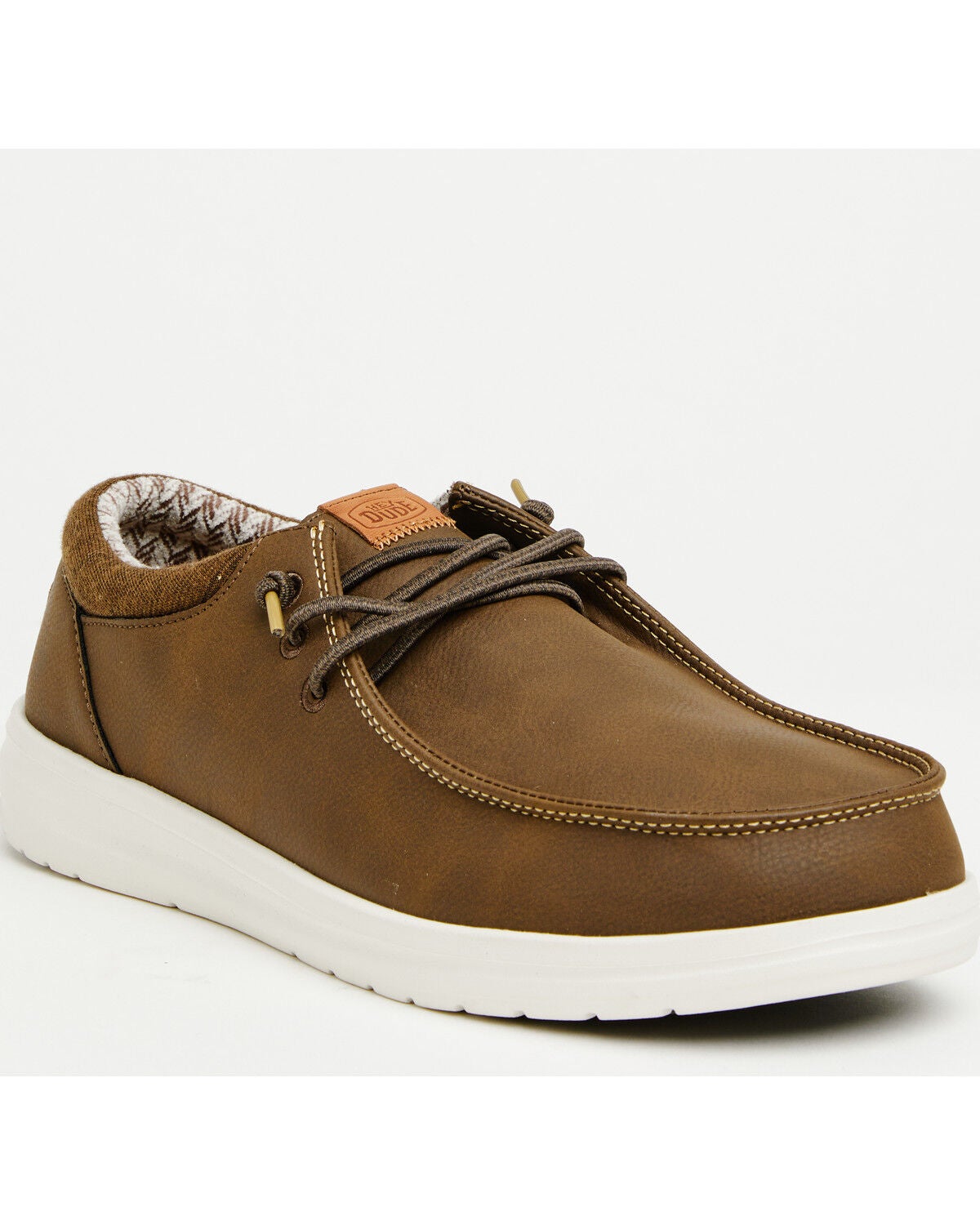 HEYDUDE Men's Paul Classic Shoes - Moc Toe, Brown, hi-res