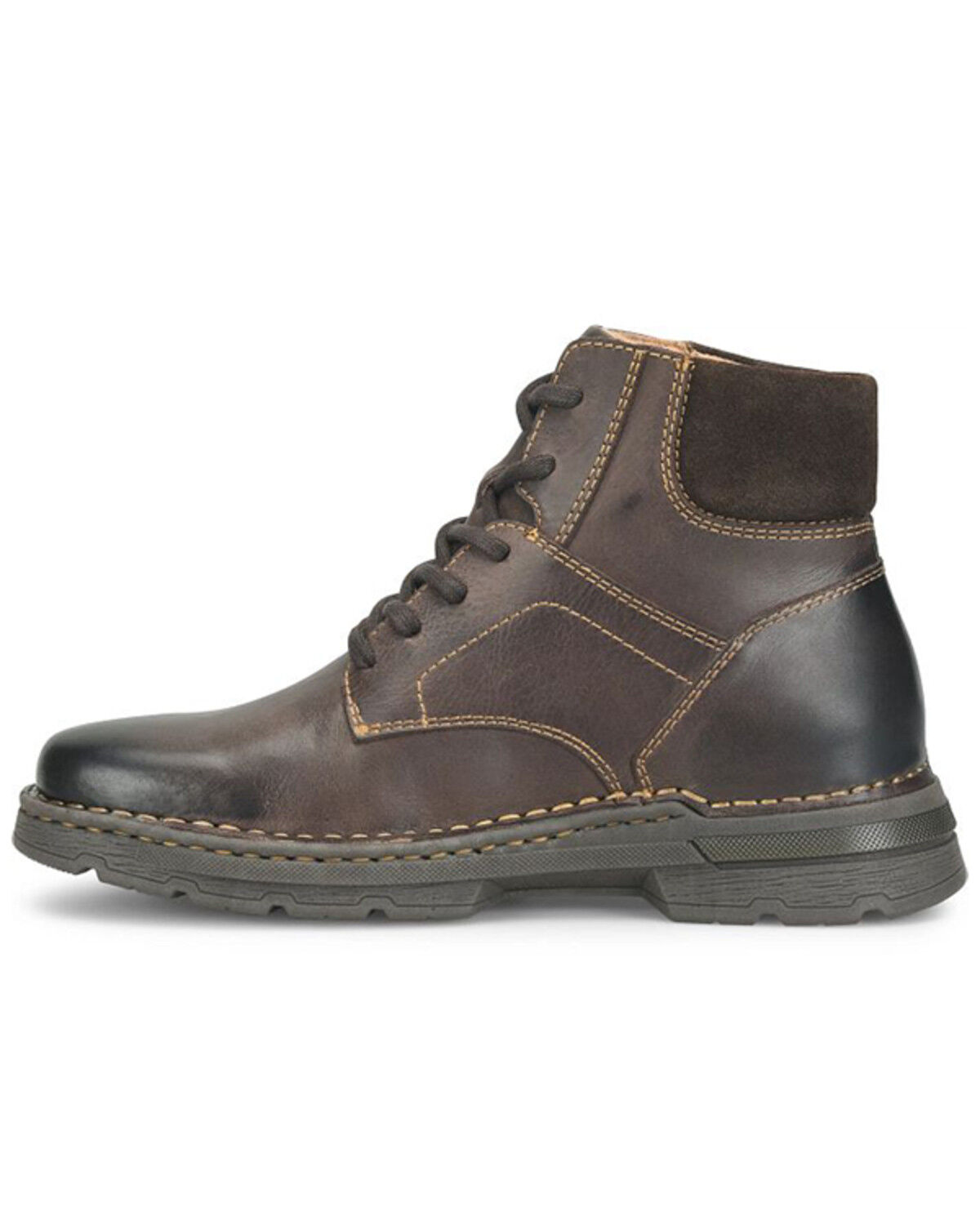 Image #3 - Born Men's Erik Casual Boots - Round Toe, Dark Brown, hi-res