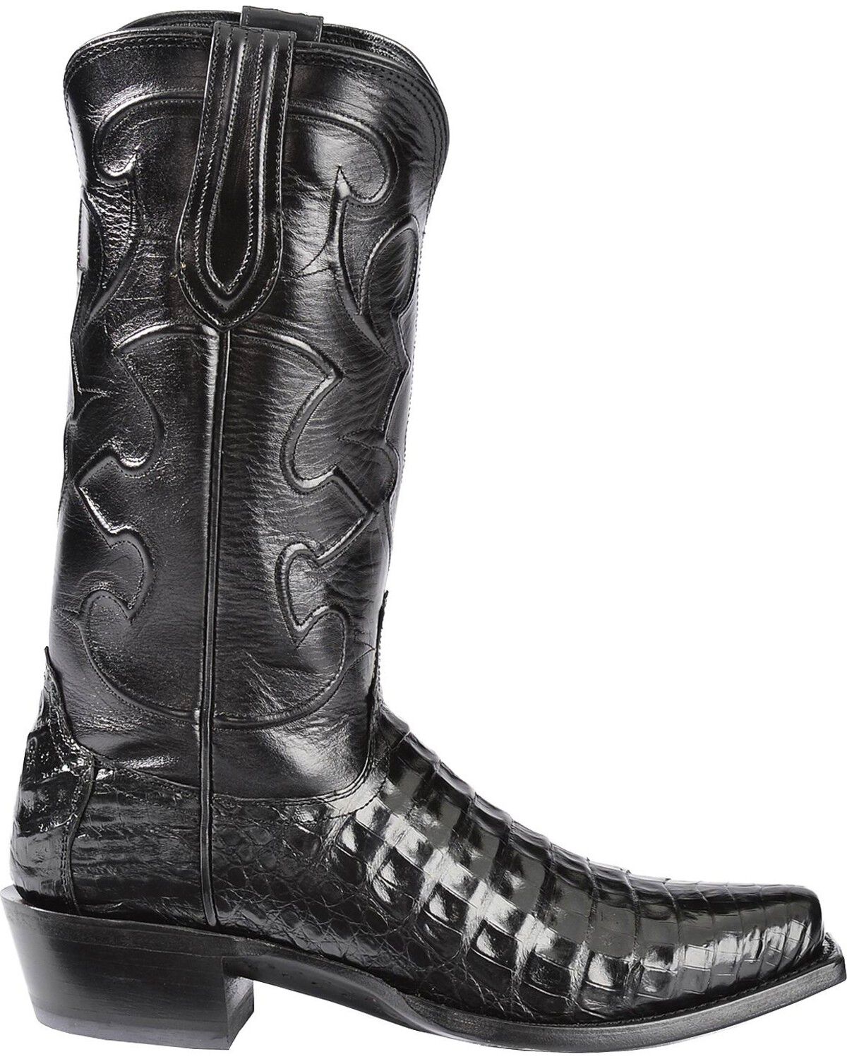 Image #3 - Lucchese 1883 Charles Croc Belly Western Boots - Square Toe, , hi-res