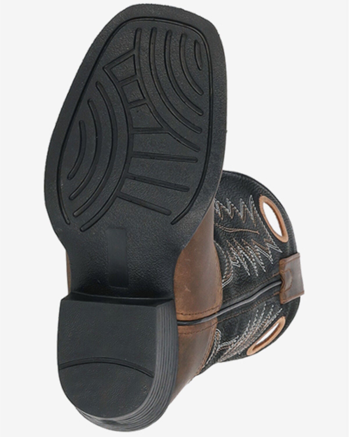 Image #6 - Smoky Mountain Little Boys' Mesa Western Boots - Broad Square Toe, Black, hi-res
