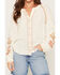 Image #3 - Lovestitch Women's Long Sleeve Embroidered Peasant Top, Natural, hi-res