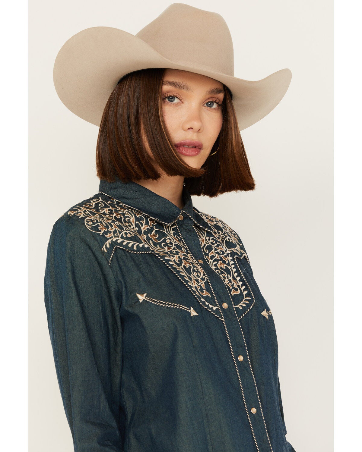 Scully Pearl Button 3/4 Sleeve White