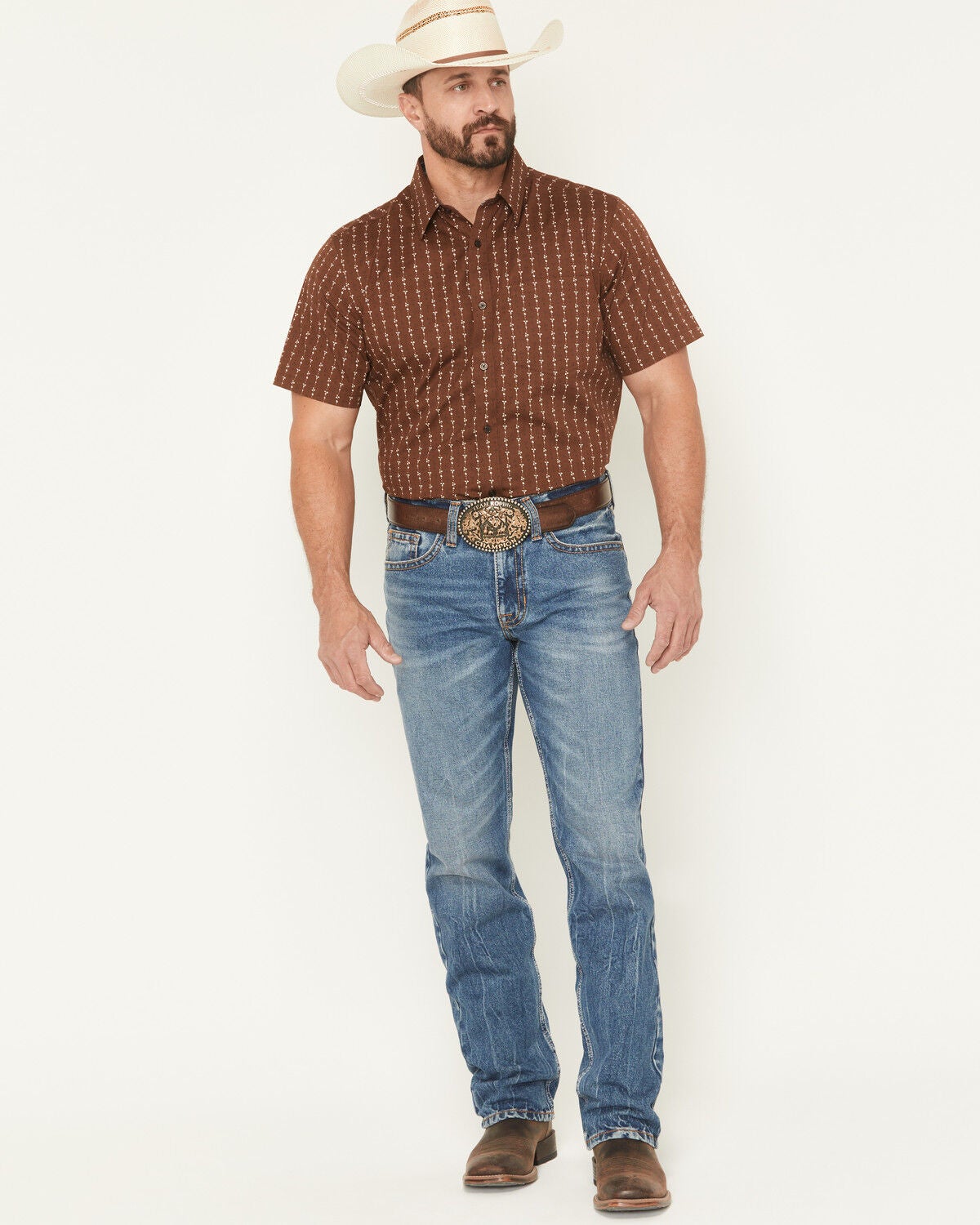 Cody James Men's Condor Wash Jackson Slim Straight Rigid Denim Jeans, Medium Wash, hi-res