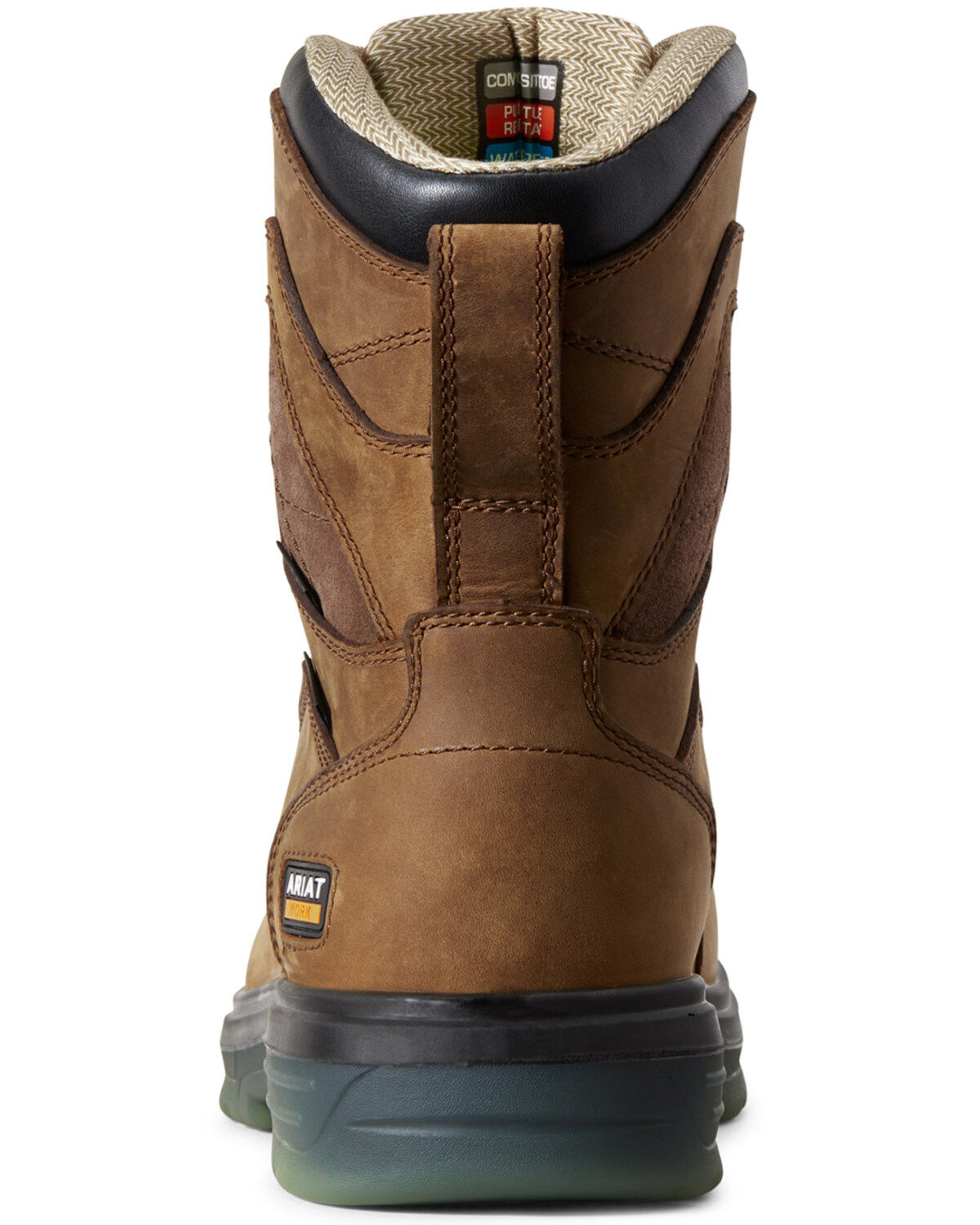 Image #3 - Ariat Men's Turbo Waterproof Work Boots - Carbon Toe, Brown, hi-res