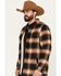 Flag & Anthem Men's Harmon Sherpa Lined Plaid Print Shacket, Brown, hi-res