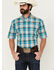 Image #1 - Roper Men's Amarillo Large Plaid Print Short Sleeve Button-Down Western Shirt, , hi-res