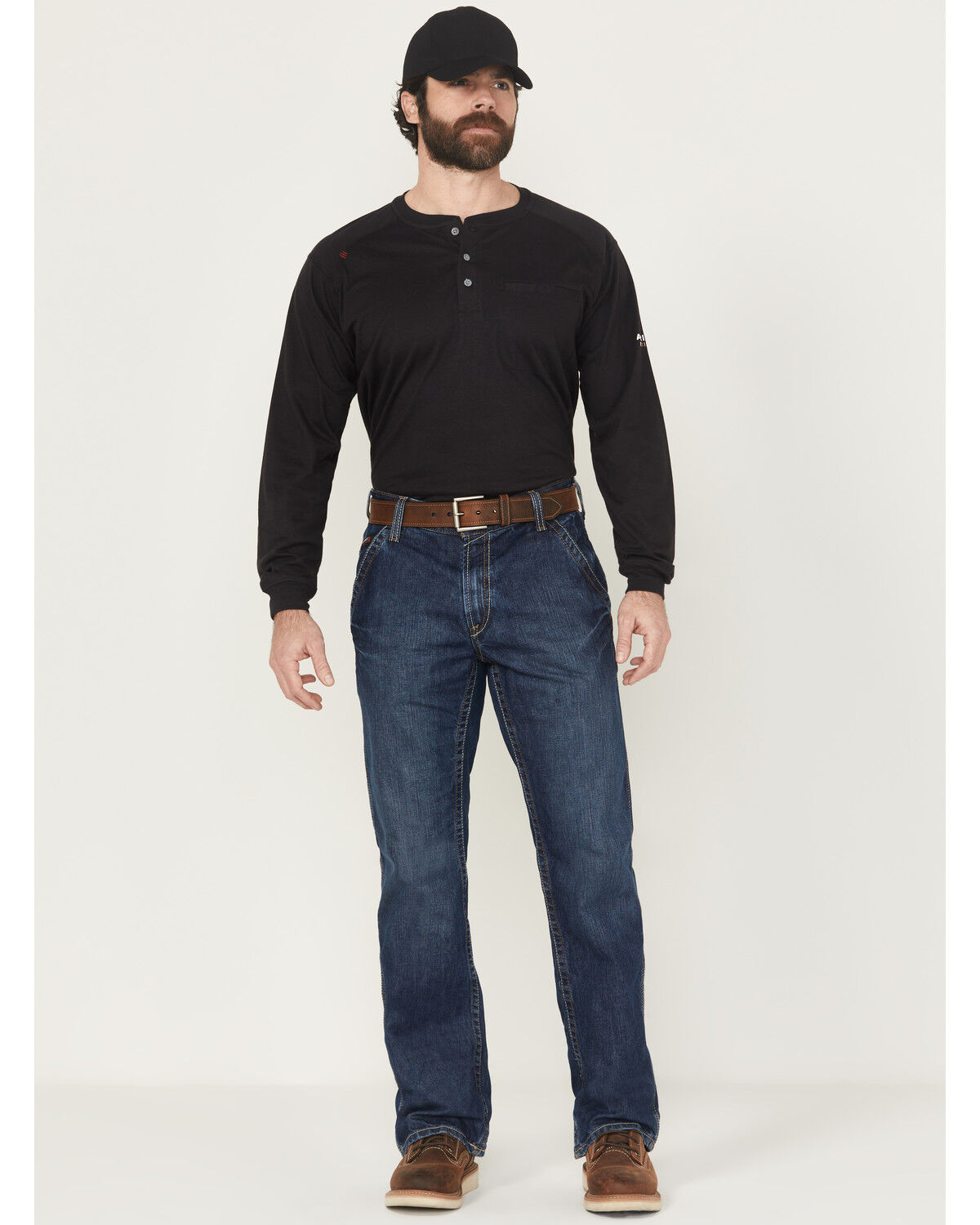 Image #1 - Ariat Men's FR M4 Workhorse Relaxed Fit Pants, Denim, hi-res