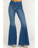 Image #2 - Free People Women's Dark Wash High Rise Just Float On Flare Jeans, , hi-res