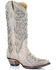 Image #1 - Corral Women's White Glitter Inlay Western Boots, White, hi-res