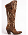 Image #2 - Dan Post Women's Jilted Knee High Western Boots, Chestnut, hi-res