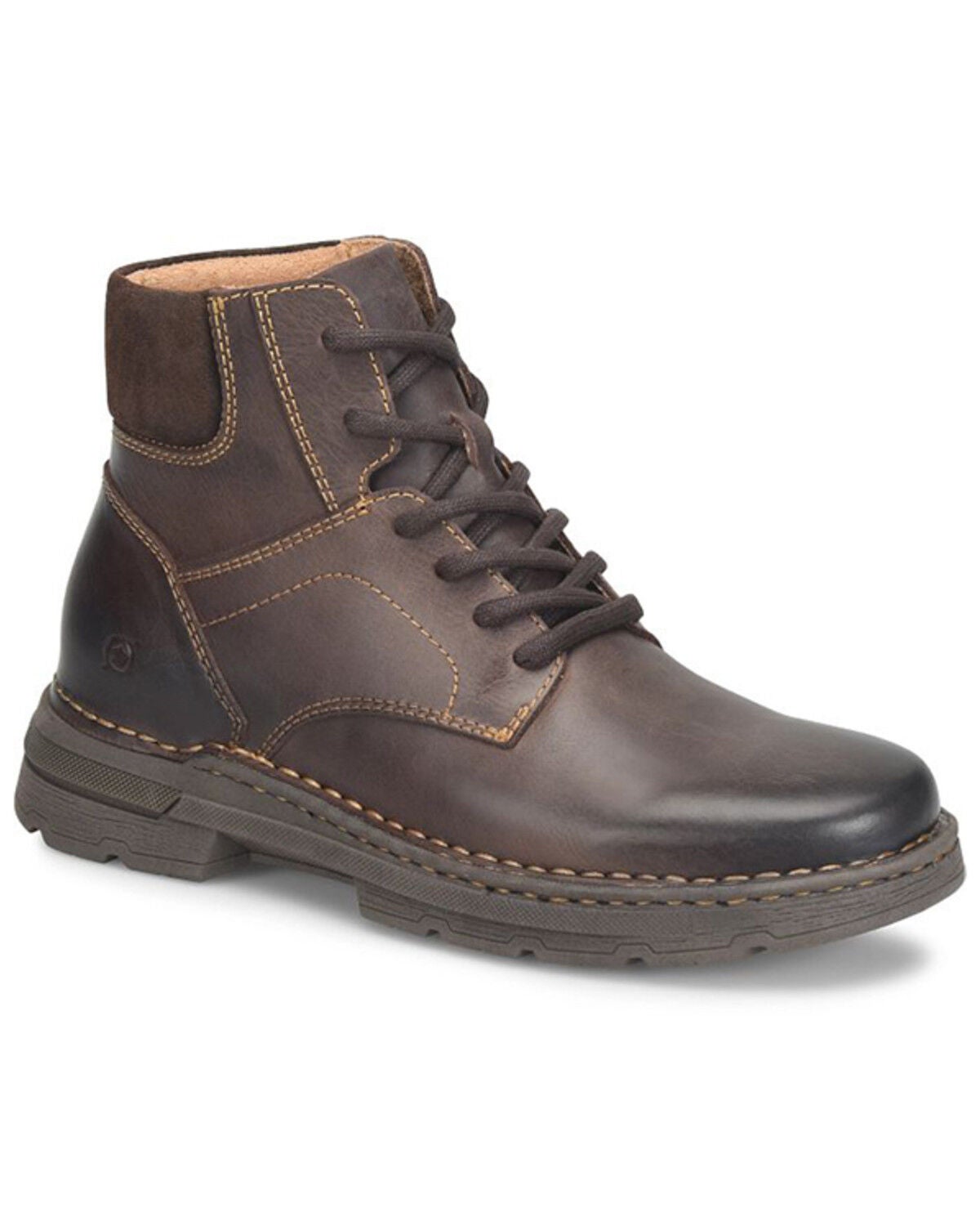 Born Men's Erik Casual Boots - Round Toe, Dark Brown, hi-res