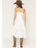 Image #4 - Shyanne Women's Button-Front Lace Trim Midi Dress, White, hi-res